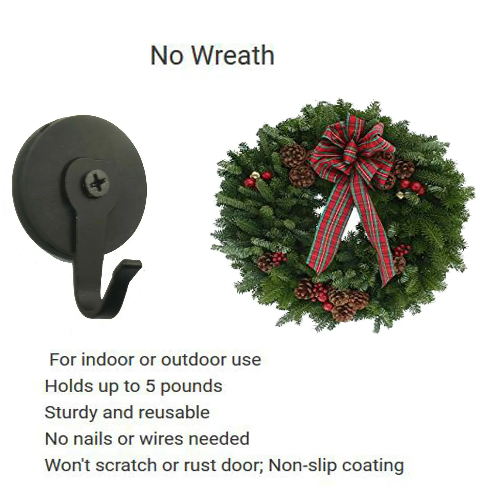 Metal Wreath Hanger Over The Door Wreath Metal Hook For