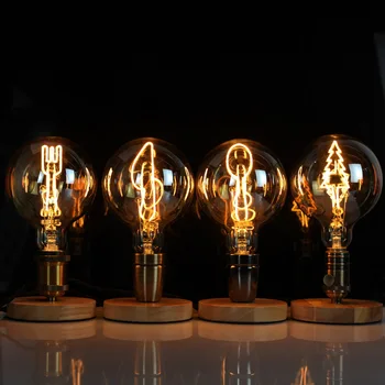 

TIANFAN Edison Bulbs Vintage Light Bulb G125 Curved Led Filament Bulb 4W 220/240V E27 Decorative Light Bulb Table Lamp Bulb