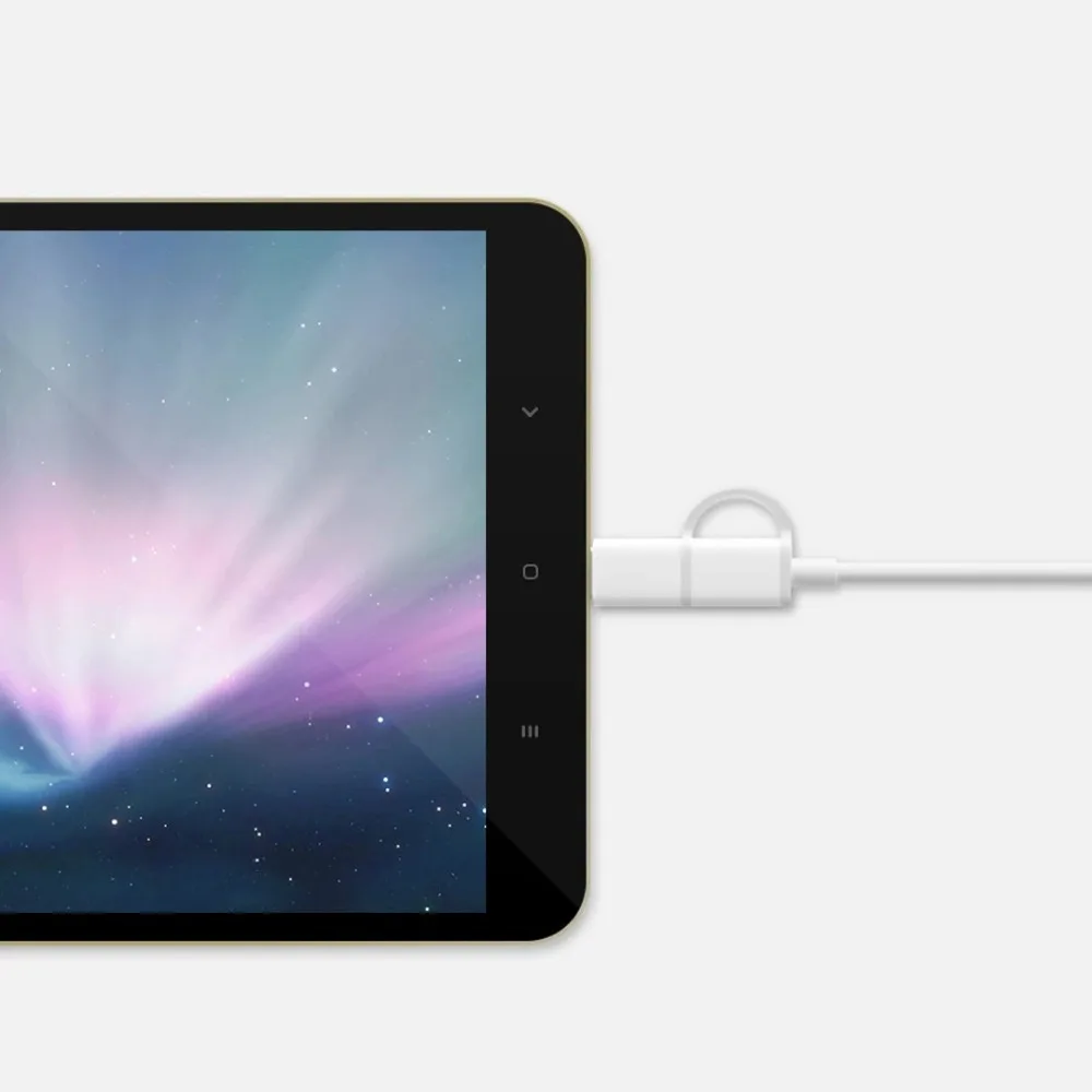Кабель Xiaomi 2 в 1 Micro Usb для type-c 2a 30 см 100 см поддерживает синхронизацию данных с быстрой зарядкой