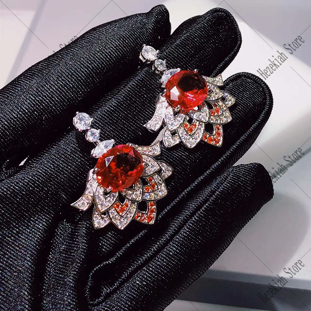 Hezekiah S925 Серебряные серьги в виде цветка высокого качества аристократические темпераментные женские серьги вечерние серьги для выпускного вечера