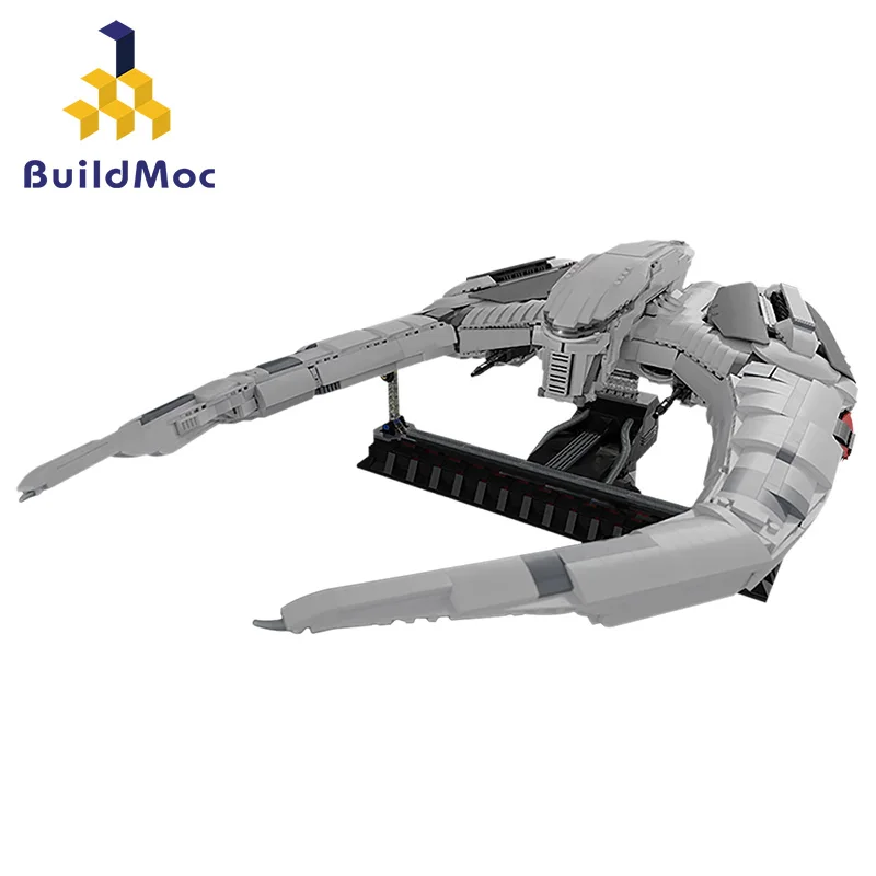 

Buildmoc Battlestar Galactica UCS Cylon Raider UCS Series Star Space Wars Building Blocks Bricks Toy