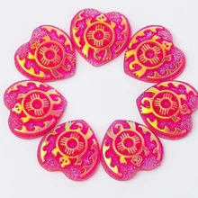 Taidian 25 мм Сердце черепаха Смола драгоценные камни мода пришить Стразы для DIY ювелирные аксессуары AB Цвет 50 шт./лот