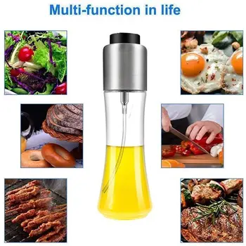 

Oil Spray Bottle Stainless Steel Glass Oil Sprayer Multifunction Kitchen Utensil JAN88