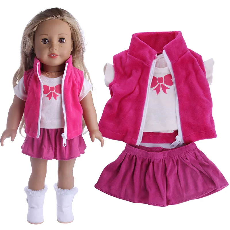 Doll Clothes Accessories 18Inch American Doll Clothes Set 43CM Reborn Born Baby Doll Clothes Nenuco Our Generation Girl's DIY Toys Gift Barbie Doll Clothes