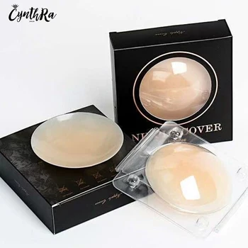 

CYNTHRA Nipple Cover Women's Silica Gel Non-adhesive Self-adhesive Warm-sensing Invisible Seameless Soft Thin Sexy Chest Paste