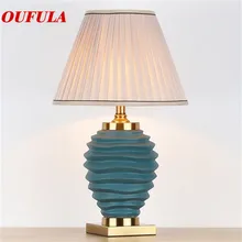 OULALA – lampe de Table en céramique, tissu contemporain de luxe moderne pour bureau, salon, salon, chambre d'hôtel