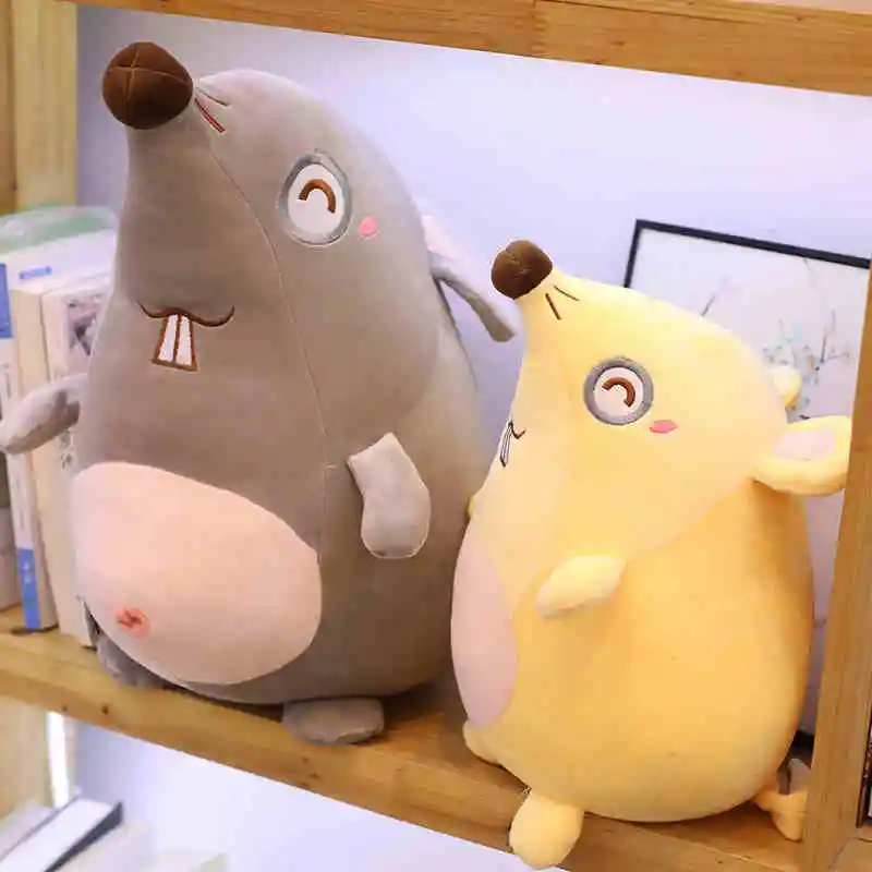 Kawaii, большие плюшевые игрушки в виде мыши, милые куклы, подушки для сна, мягкие куклы в виде крыс для мальчиков и девочек, 24 дюйма, 60 см, DY50727