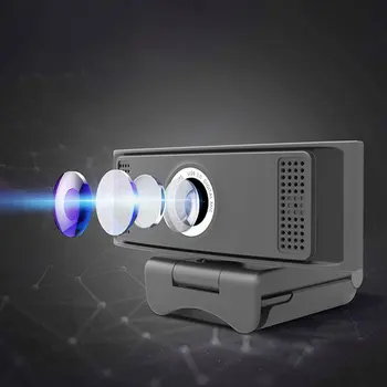 

HD 1080P Webcam Mini Computer PC Portable Drive-free Webcam Rotatable Cameras for Live Broadcast Video Calling Conference Work