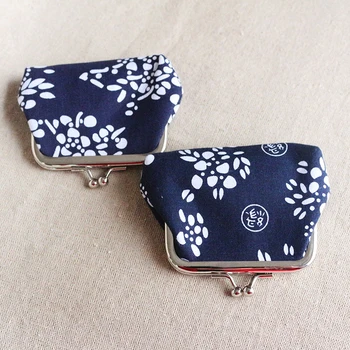 

70PCS / LOT Blue Hasp Coin Wallet Retro Vintage Mini Purse Women Coin Storage Bag