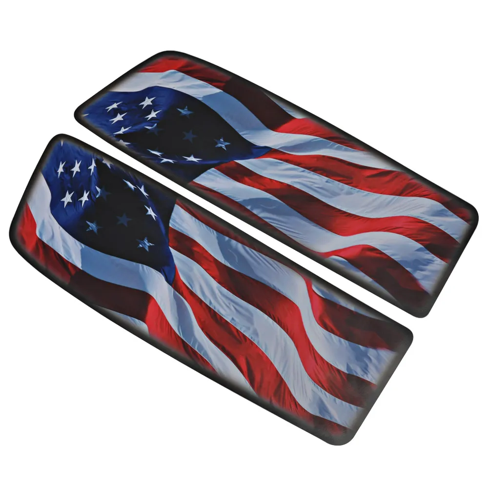 USA Flag Подсидельная мотоциклетная сумка Обложка наклейки 3D цветные струйные наклейки для- Harley Touring FLHR FLHTCU FLHX FLHTK FLTR - Цвет: USA Flag