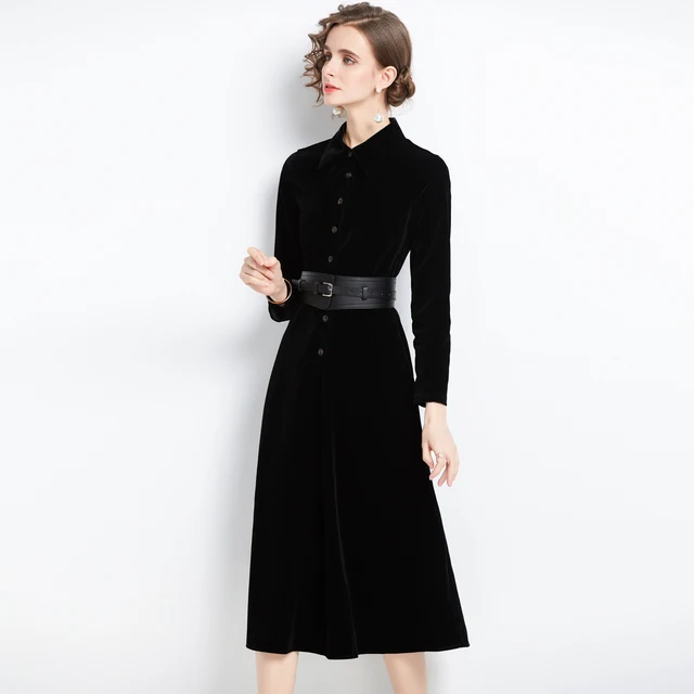 Timeless Elegance in Velvet: ZUOMAN's Vintage Velvet Dress
