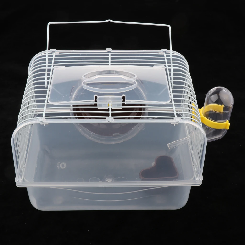 Portable Pet Hamster Cage Guinea Pig Gerbils Mice House with Heel