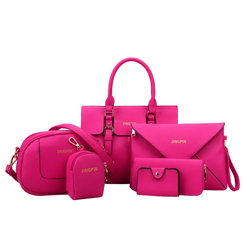

WOMEN'S Bag 2018 Spring Different Size Bags Six Pieces Set WOMEN'S Bag Handbag Shoulder Bag WOMEN'S Bag Clutch Composite Bags