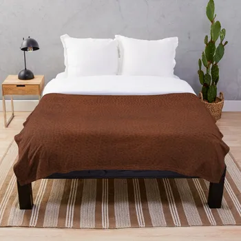 

Printed Throw Blanket Sherpa Fleece Soft Blanket Flannel Rug Home Decoration For Bed Drop Shipping Faux Leather Brown 3