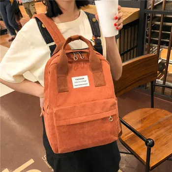 

Backpack Women Bag Colorful Outdoor Solid Color Multi-function Backpack Shoulder Bag Young Girls Comfortable Canvas G3