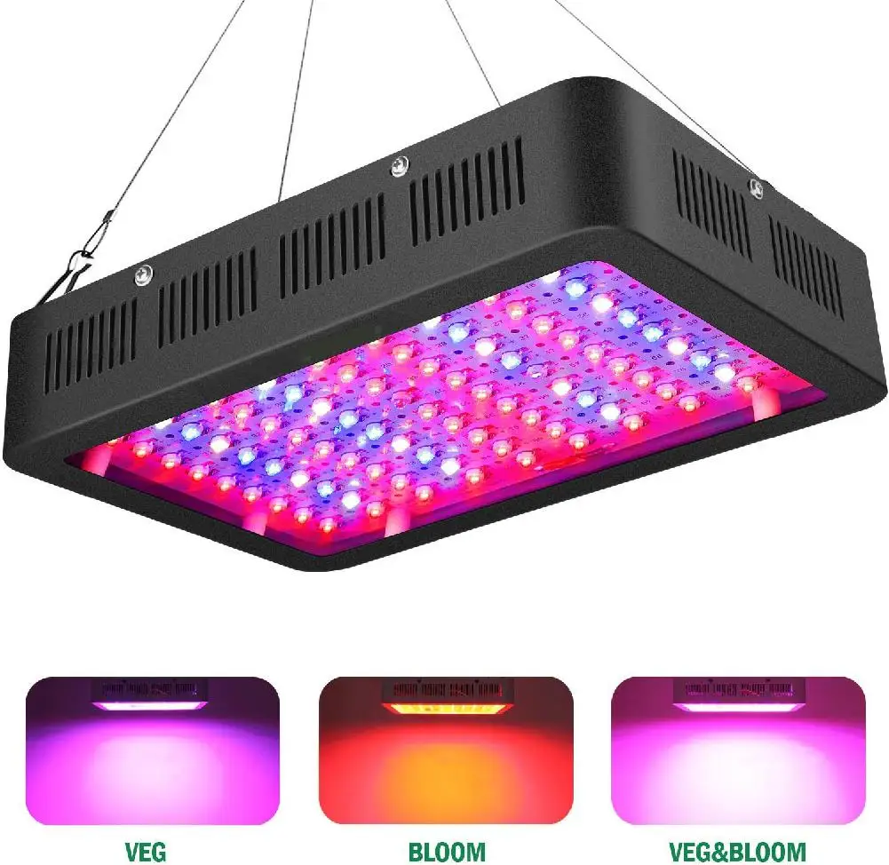

GloryStar 600W 60LEDs Dual Chip Full Spectrum Indoor Plant Grow Light AC85-265V Double Control Switch Style