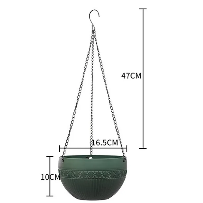Imitation Rattan Hanging Basket  Flower Pot Chain  Basin  Economic Hydroponic Plants Plant Grow Basin Home Garden Decoration