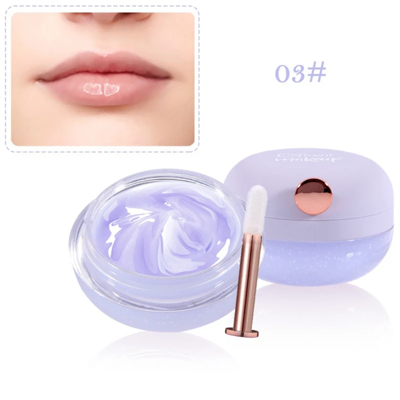 New Sleeping Lip Membrane Moisturizing Smooth Fine Lines Brighten Lip Color Lip Mask With Brush