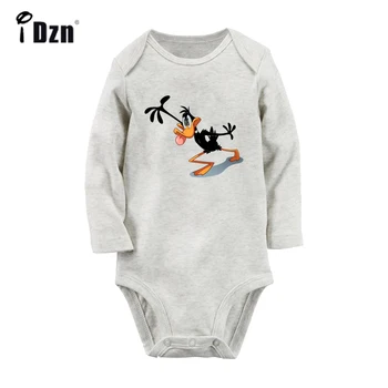 

Arrogant Duck Cute Pig Cartoon Looney Tunes Design Newborn Baby Bodysuit Toddler Long Sleeve Onsies Jumpsuit Cotton Clothes