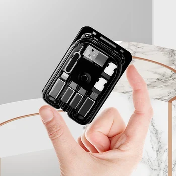 

Storage Data Cable Smart Connector Portable Multifunctional Adapter Card LED Light Charging Travel Type C Universal Electronics