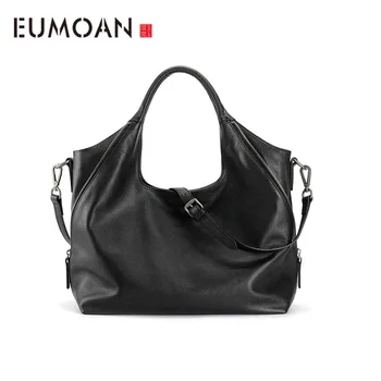 

EUMOAN Head cowhide oblique carry female bag leather simple small square packets shoulder bag mini bean curd bag