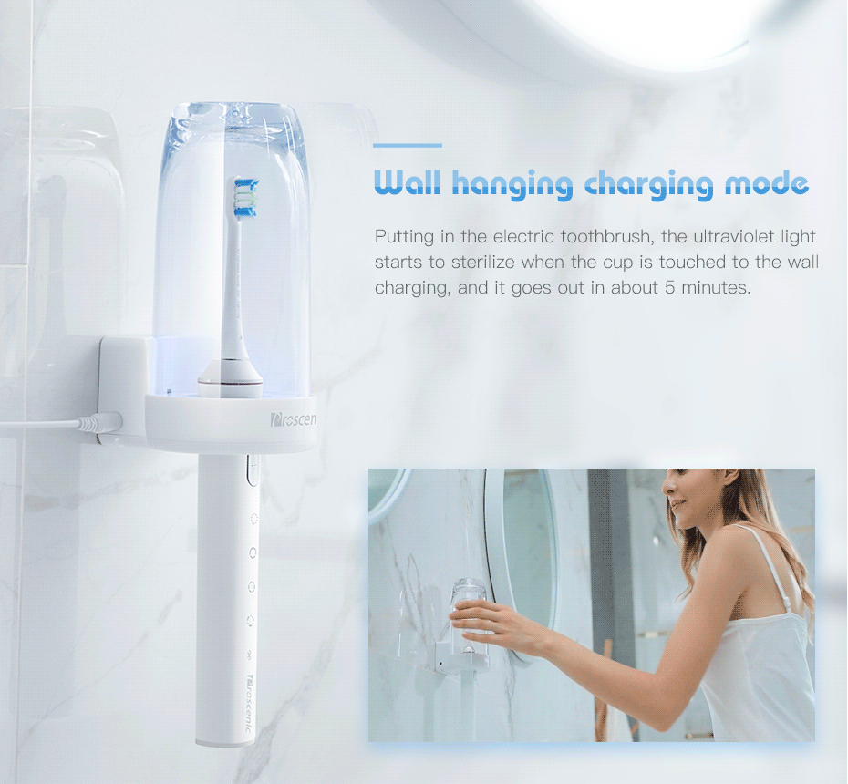 Electric Toothbrush Rechargeable Smart Bluetooth Brush Connectivity Waterproof Wireless Sonic Toothbrush Sanitizer