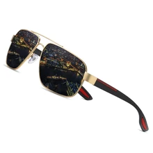 AOFLY дизайнерские модные крутые мужские Металлические поляризованные солнцезащитные очки ретро винтажный Стиль Солнцезащитные очки Квадратные TR90 эластичные зеркальные очки для ног