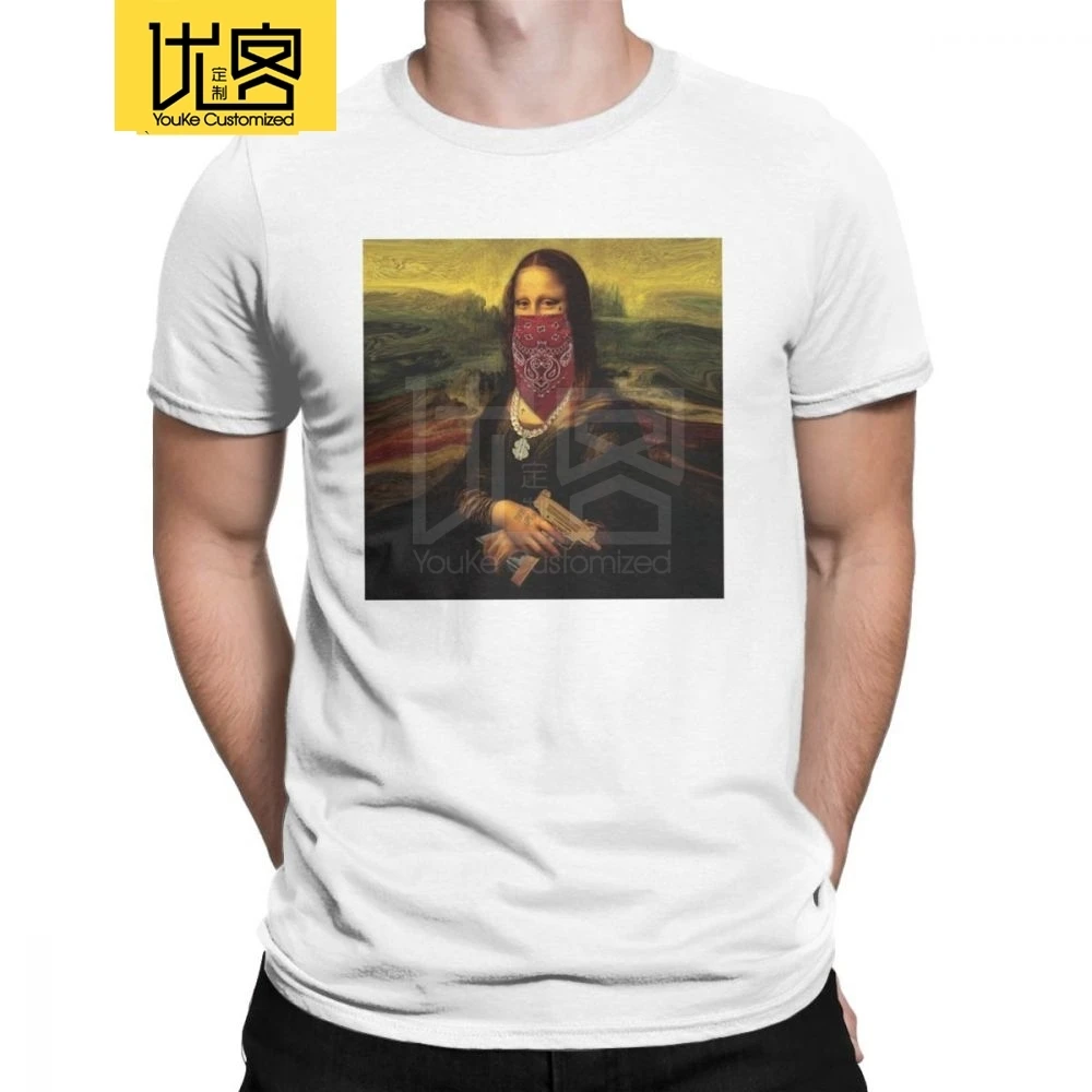 Футболка Thug Life Mona Lisa футболки с цепочками татуировками сорняком монеткой