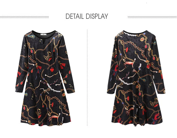 Осеннее бархатное велюровое платье для женщин, плюс размер, 5xl-l, с вырезом, с круглым вырезом, с длинным рукавом, повседневные, весенние, вечерние, мини, рождественское платье, Vestidos