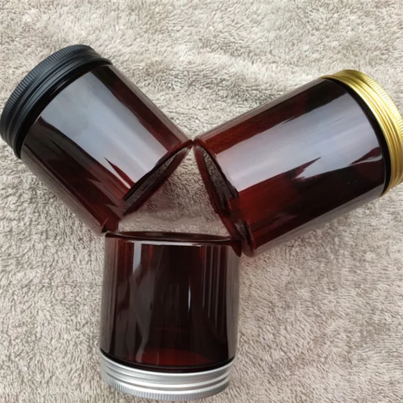 200ml 250ml 알루미늄 캡 화장품 틴 포트 립 밤 항아리 오일 왁스 플라스틱 용기 빈 항아리 홈 스토리지 식품 샘플 병