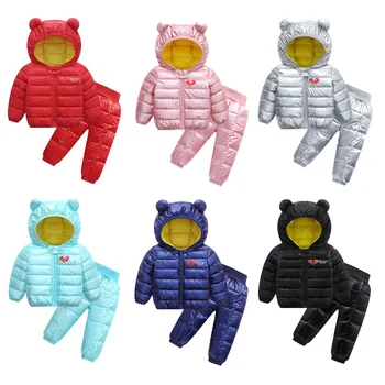 

Baby Boy Girl Autumn Winter Clothing Sets New Boys Clothes Sets Children Hooded Coat+Thick Pants Winter Kids clothing set