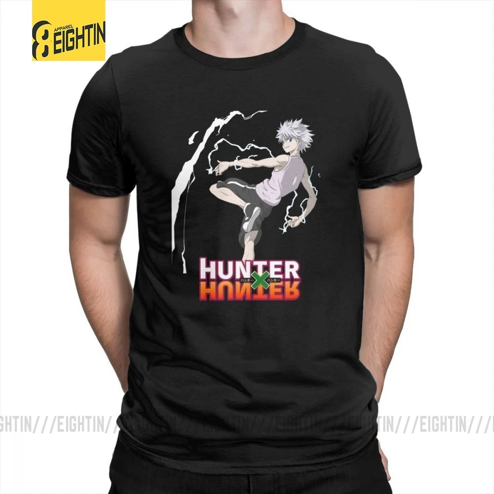 Классическая японская легкая футболка с коротким рукавом Hunter X из чистого хлопка
