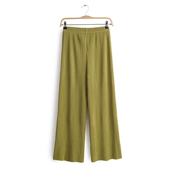 

Multicolor Knit Women's Wide Leg Pants Casual Drap Loose Ladies Autumn Winter Pants