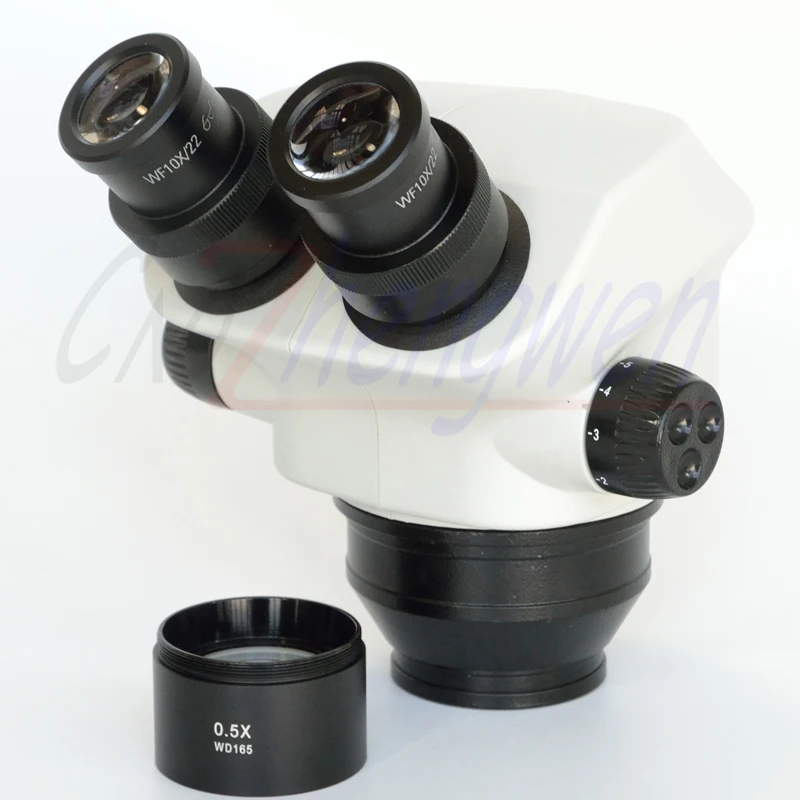 FYSCOPE 쌍안 스테레오 현미경 헤드 업그레이드, 넓은 시야, 7X-50X WF10X, 22mm 접안 렌즈, 3.5X-100X