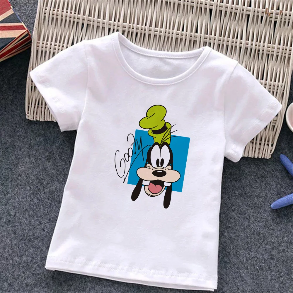 Футболка с принтом Микки и его друга Goofy летняя повседневная Уличная одежда