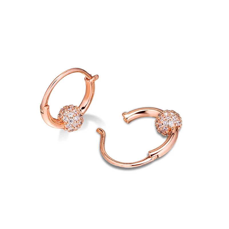 Clear-CZ-Pave-Bead-Hoop-Earrings-Women-Rose-Golden-Jewelry-Crystal-Round-Design-Earrings-for-Women (4)