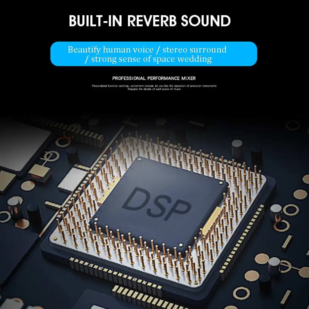 LEORY 7 канальный bluetooth проигрыватель для караоке диджейский микрофон аудиомиксер