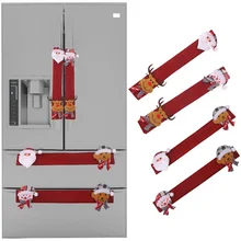 4 шт. антистатические Санта практичная Дверная ручка Крышка Снеговик Рождество легко установить печь Защитная декоративная Волшебная наклейка