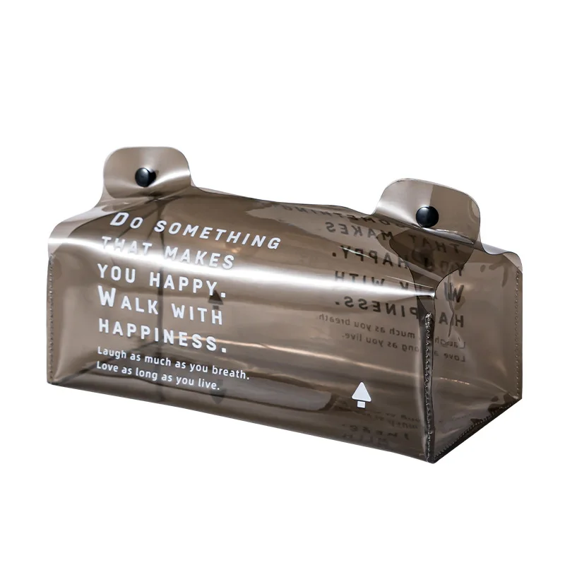 

Transparent PVC Tissue Box Multifunction Storage Boxes Makeup Bags Wet Tissue Napkin Sundrie Container Organizer Home Decoration