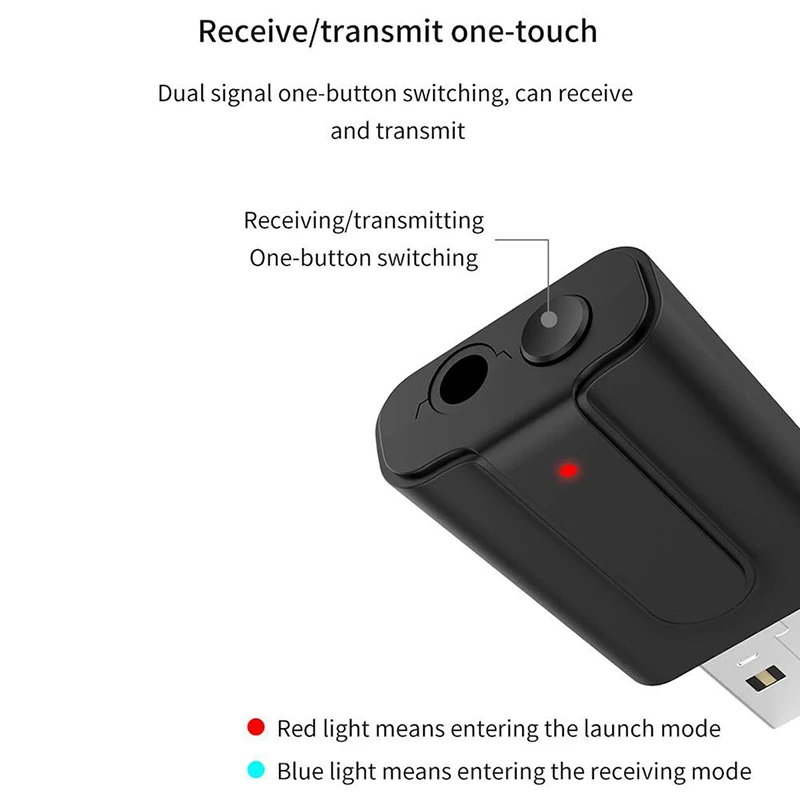 USB беспроводной Bluetooth 5 0 адаптер 2 в 1 приемник передатчик аудио музыкальный для ТВ