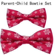 Ricnais, брендовый Рождественский комплект с галстуком-бабочкой для родителей и детей, шелковый галстук-бабочка с изображением Санта-Клауса и дерева для мужчин и мальчиков, вечерние праздничные рождественские подарки