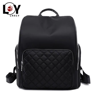 

Anti-theft Travel Backpack Rhombus Lattice Handbag For Women Oxford Cloth Waterproof Luxury Backpack High Capacity Designer Bag