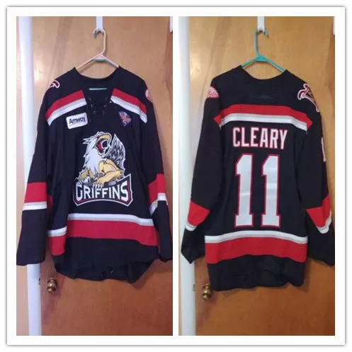 11 danel CLEARY Grand Rapids Griffins ретро-Хоккейная Футболка с вышивкой, сшитая по индивидуальному заказу под любым номером и именем