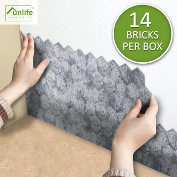 

Funlife® AMERICAN STYLE™ 14pcs Hexagon Metal Backsplash Waterproof PVC Tile Stickers Floor Makeover Sticker furniture Bathroom