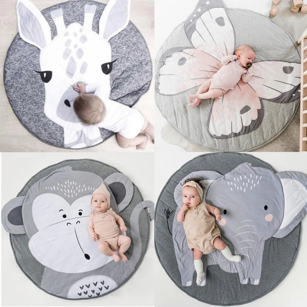 Carpet Blanket Nursery-Rug Play-Pad Room-Decor Kola-Design Round Rabbit Cotton Baby Kids