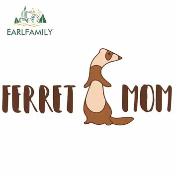 

EARLFAMILY 13cm x 6.1cm For Ferret Mom Windshield Car Stickers Fashion Fine Decal Car Styling Graffiti Occlusion Scratch Decor