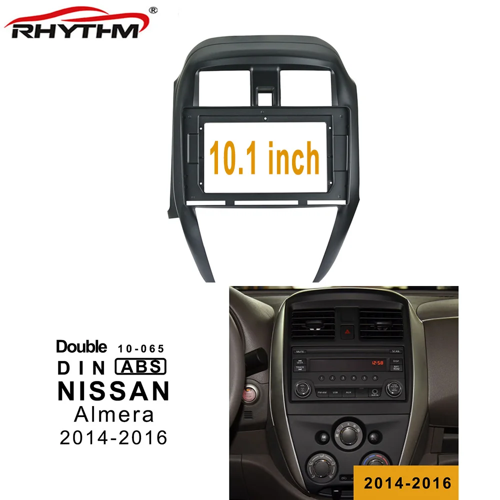 10,1 дюймов 2din автомобильный радиоприемник для NISSAN Almera- фасции аудиоадаптер в-тире Панели Наборы винтов автомобиля DVD рамка