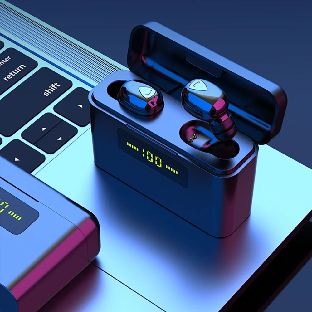 TWS Wireless Bluetooth 5 0 Headset Touch Motion Stereo Bass Hands Free Earpiece with Microphone Earset for Xiaomi iphone huawei