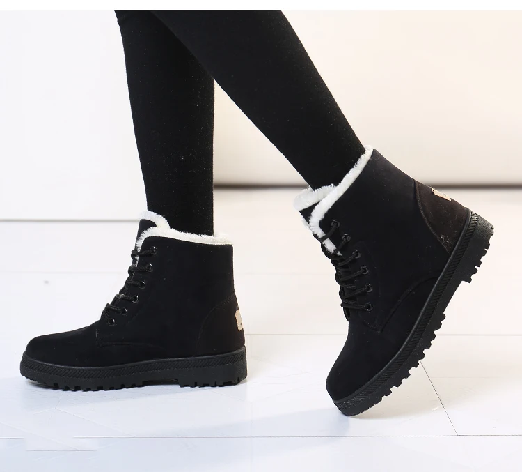 Women Boots Winter Ankle Boots For Women Winter Shoes Female Snow Botas Mujer Warm Plush Shoes Woman Plus Size