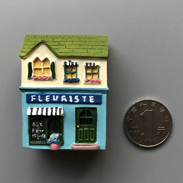 3d stereo mini view house building simulation european fridge magnet Furnishing artical decoration DIY accessory resion